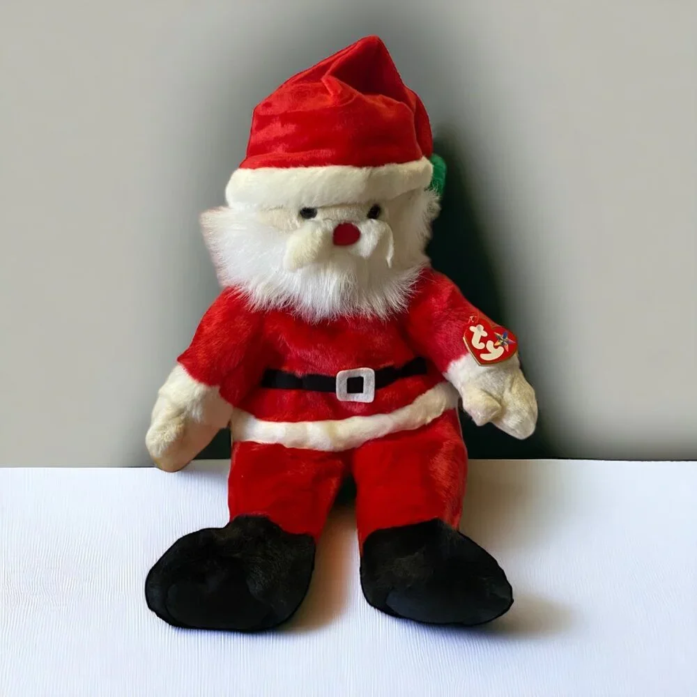 Ty‎ Beanie Buddies Santa Beanie Baby Christmas Plush Toy Red & White 14” w/ Tag